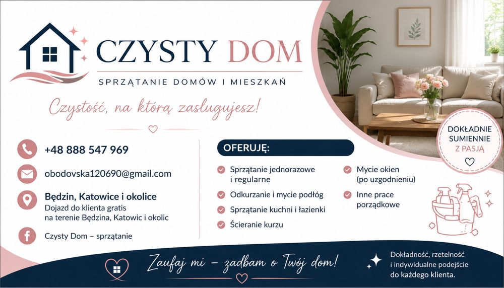 sprzątanie mieszkań i domów-dokładnie,solidnie