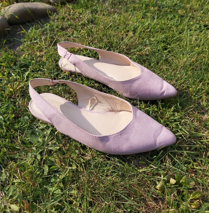 Fioletowe baleriny z paskiem/ 39