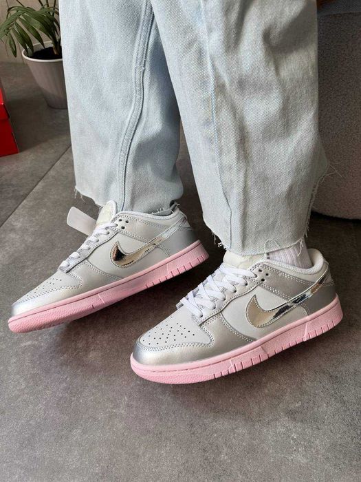 !SALE! Nike Dunk Low LX Metallic Silver Pink Foam 36 37 38 39 40 41