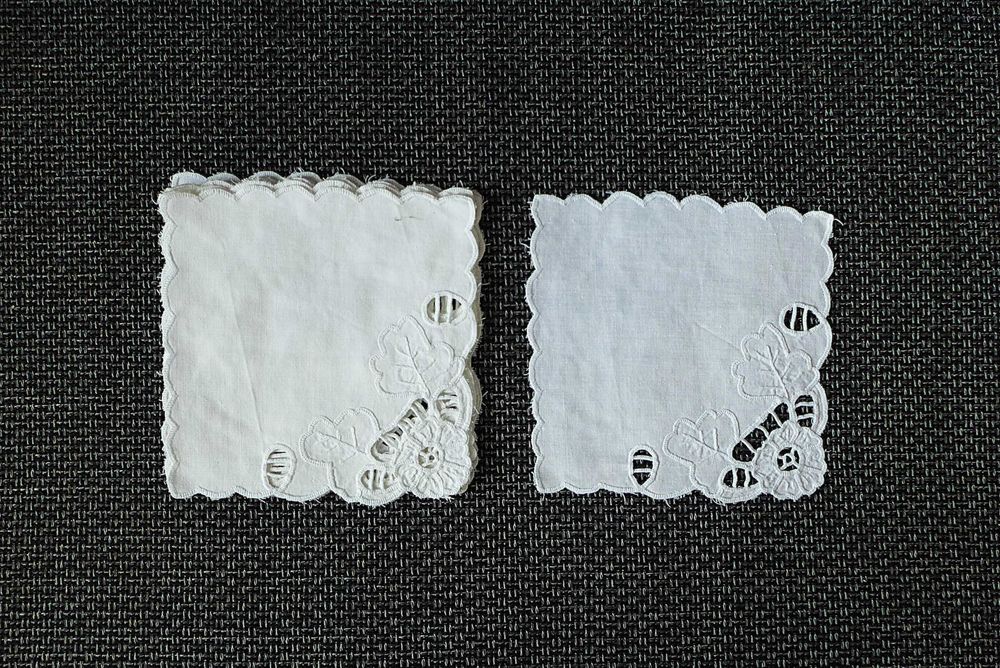 6 serwetek ręcznie haftowanych