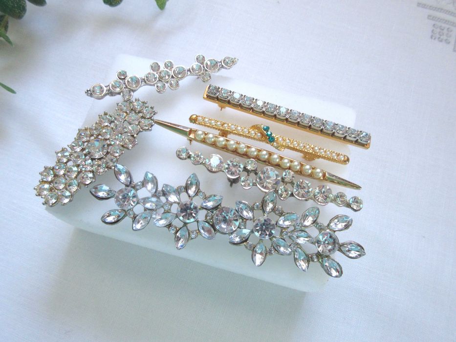 Stara biżuteria broszki lata 80