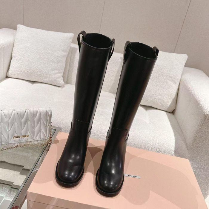 Kozaki Miu Miu black leather