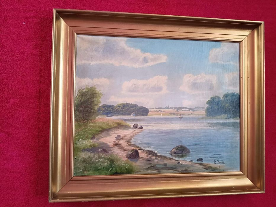 Stary obraz na płótnie BORGE RUUD NIELSEN (1925 -1998)