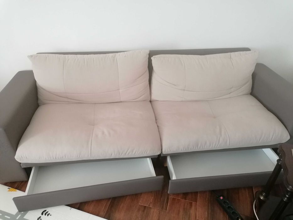 Sofá 4 lugares c/ gavetas