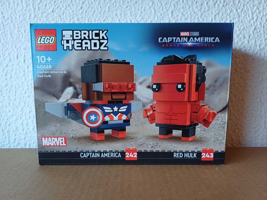 LEGO BrickHeadz 40668 Captain America & Red Hulk Figures