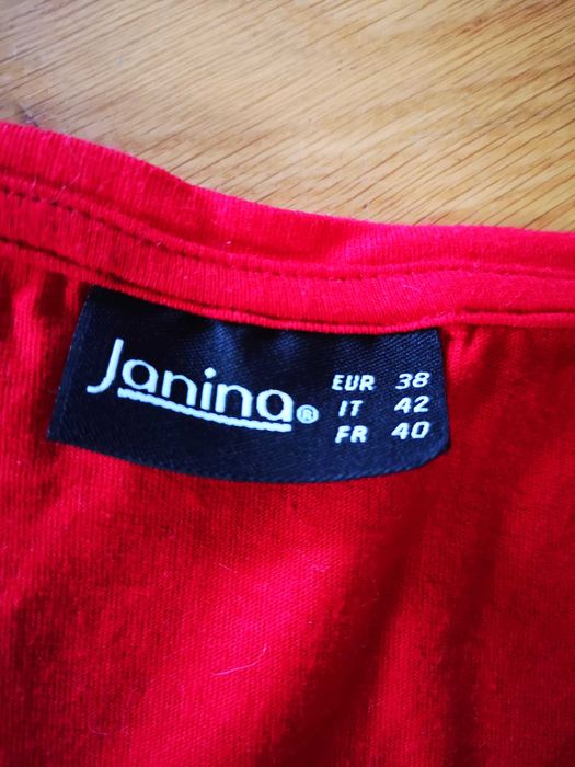 Janina 2x t-shirt turkusowy i czerwony r. 38/M