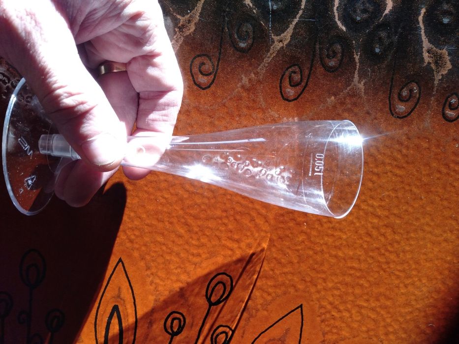 Kieliszki do szampana plastikowe.