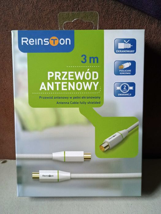 Kabel antenowy Reinston EKV002 3m Biały Nowy