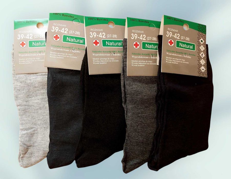 Skarpety męskie bawełniane 5 par 16 zł
