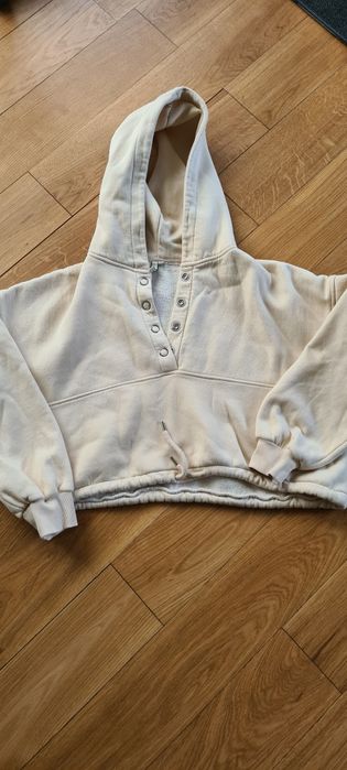 Bluza krótka z kapturem luźna S/M