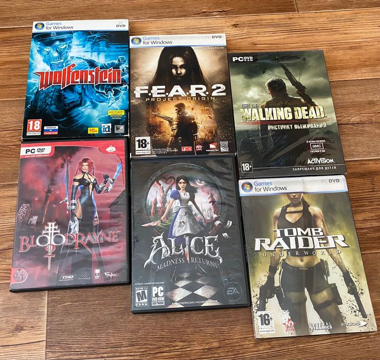 Диски для ПК: Обитель Зла, Resident Evil, Alone in the Dark, Postal Fahrenheit Painkiller Suffering Jericho
