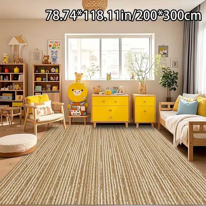 Tapete 200x300 - padrão castanho claro macio e versátil (NOVO)