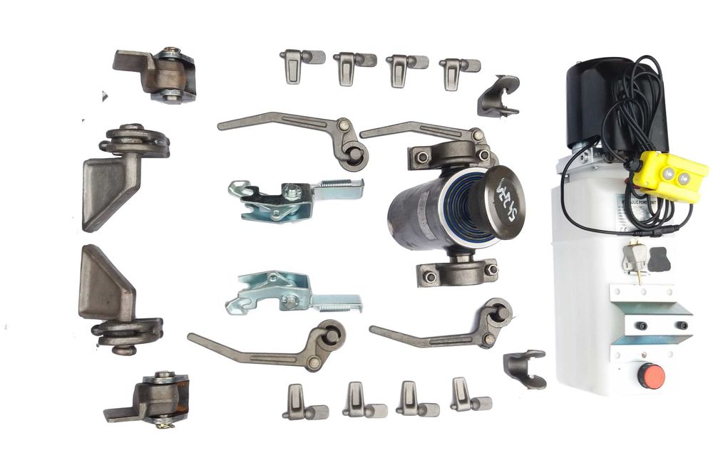 Zestaw do wywrotki kiper - siłownik, zawiasy, zamki