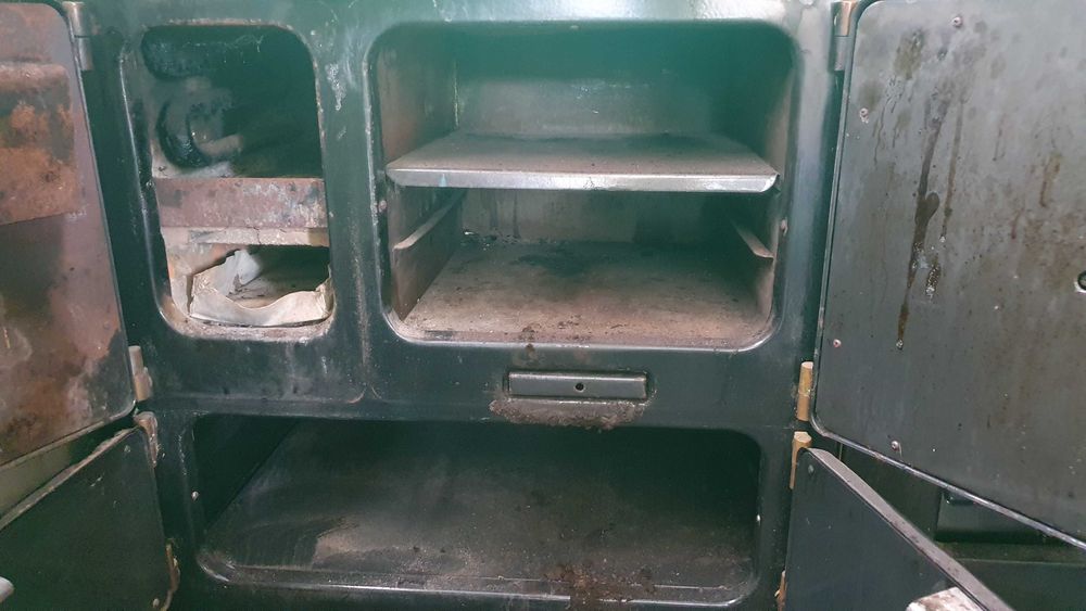 Fogão de inox a lenha com placa