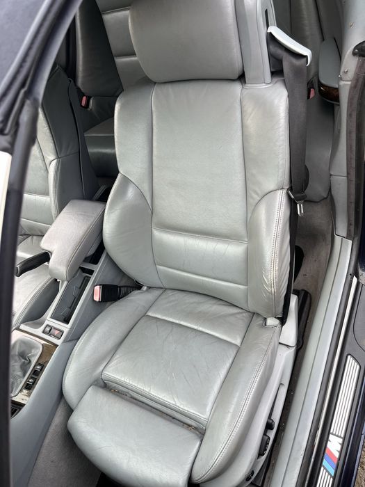Fotele siedzenia bmw e46 cabrio m pakiet sporty szare elektryczne uk