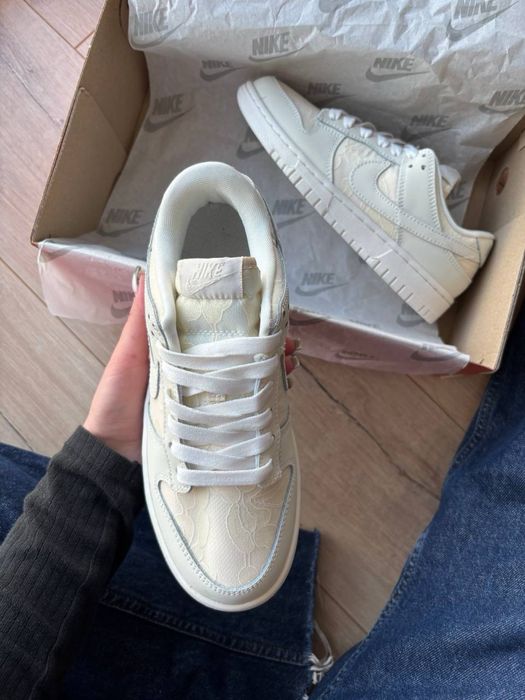 36-41 Жіночі кросівки Nike SB Dunk Low Lace Pack Regal Beige бежеві