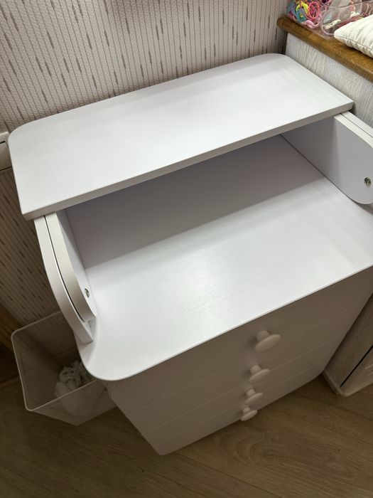 Комод з пеленатором білий 60 см пеленальний стіл