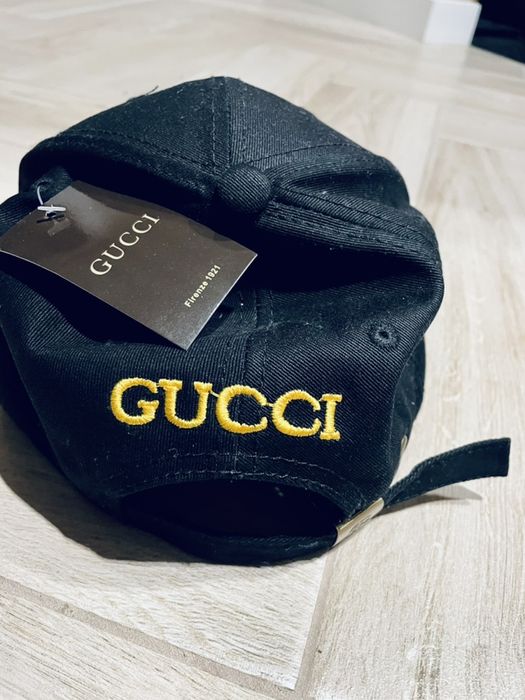 Czapeczka z daszkiem czarna GUCCI nowa z metka