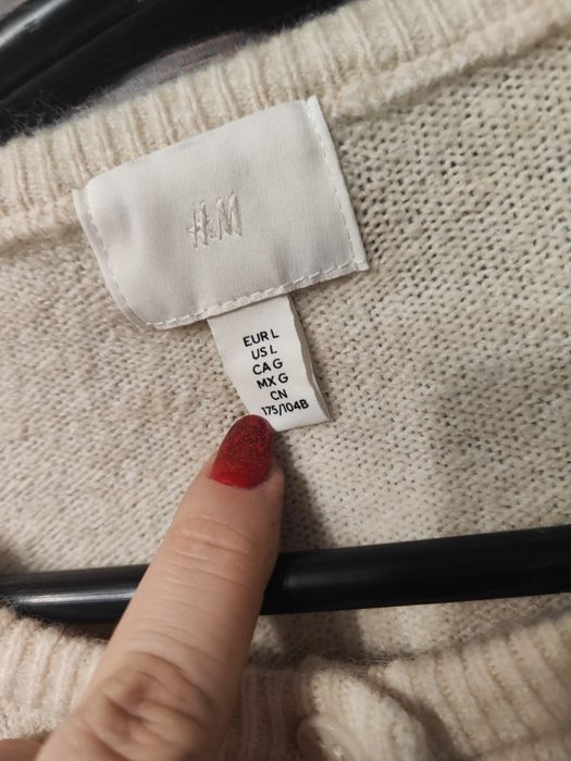 Sweter rozpinany kremowy