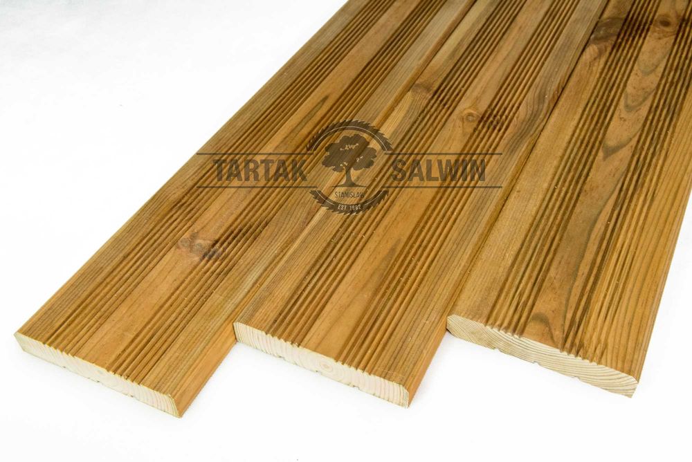 Deska tarasowa sosnowa ryflowana 28x150