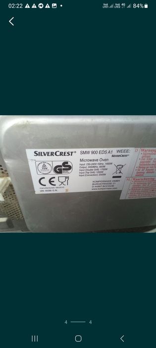 Микроволновка SilVER Crest запчасти