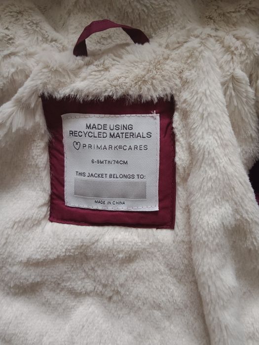 Зимова куртка для дівчинки Primark ріст 74