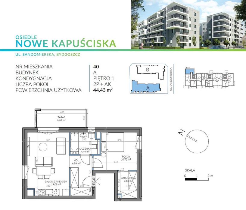 Mieszkanie – Bydgoszcz, Kapuściska IV, Kapuściska - Widok 2