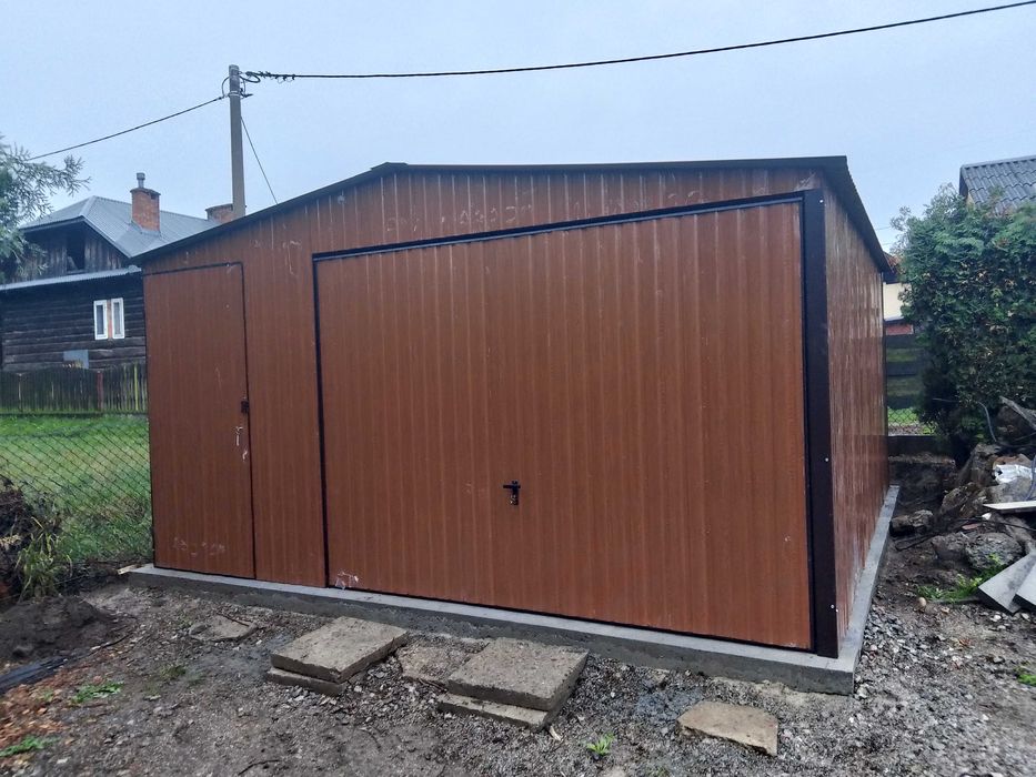 Garaż blaszany blaszak 4x5 Ocynk