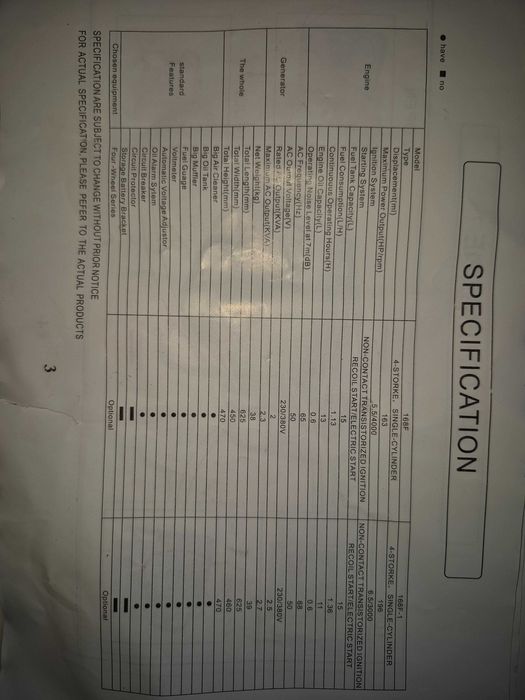 Генератор бензиновий C.T.P. Group, 3,5 кВт, 4-х тактний