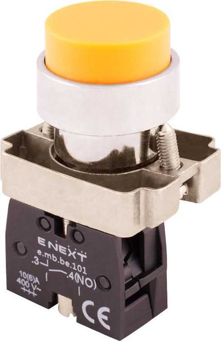 Przycisk tablicowy wypukły bez podświetlenia żółty M22 1NO