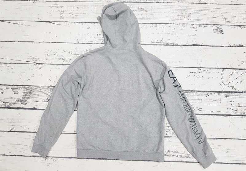 Emporio Armani EA7 * bluza * rozpinana * szara * logo * męska * S