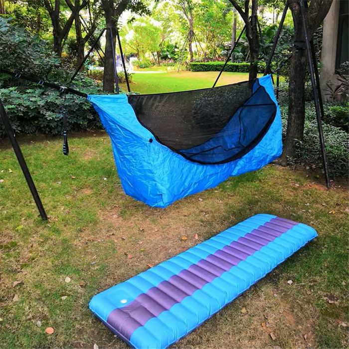 Hamak ogrodowy z moskitierą