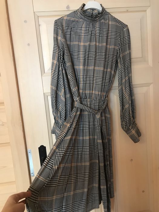 Sukienka w kratkę kratę Mohito 36/S jak nowa wiskoza