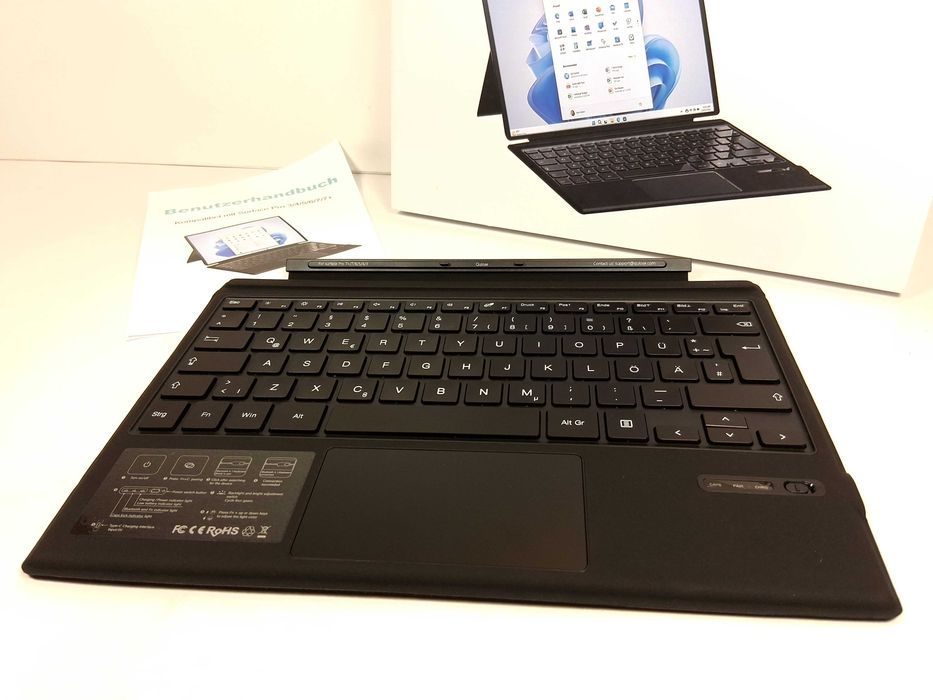 Z116 Klawiatura Bluetooth Touchpad Surface Pro 3/4/5/6/7/7+ QuloseEtui
