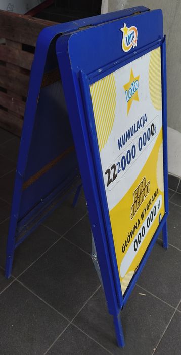 Potykacz stojak reklamowy po Lotto