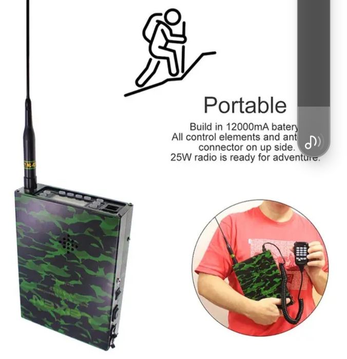 Рация носимая супер мощная заряжаемая Leixen VV-898SP камуфляж,