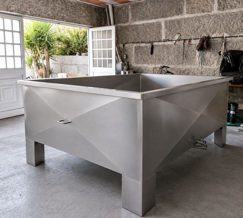 Lagar em Inox 200x150x64cm