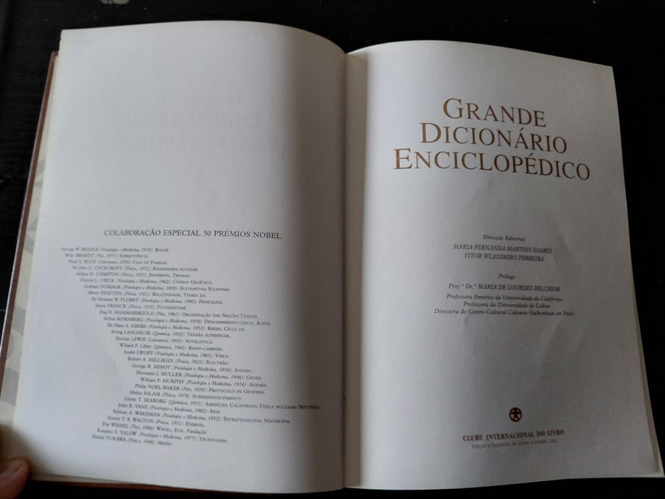 Enciclopédia antiga + Dicionário da Língua Portuguesa (vários volumes)