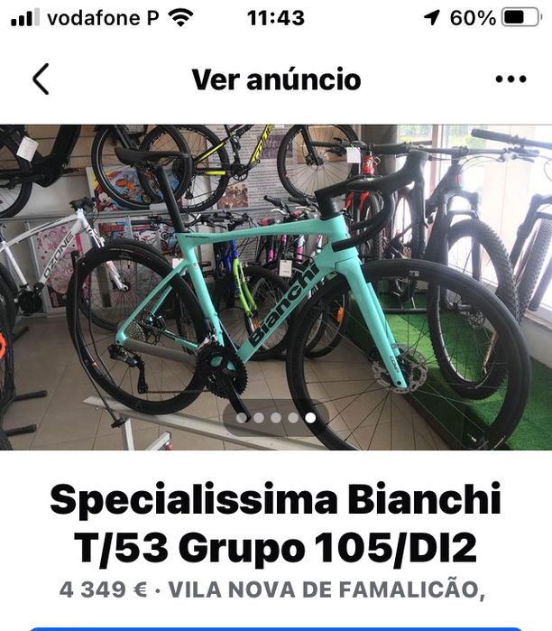 Bicicletas Bianchi desponiveis pra entrega