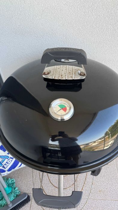 Barbecue a carvão com rodas 57 cm preto Naterial Phoenix Beta II