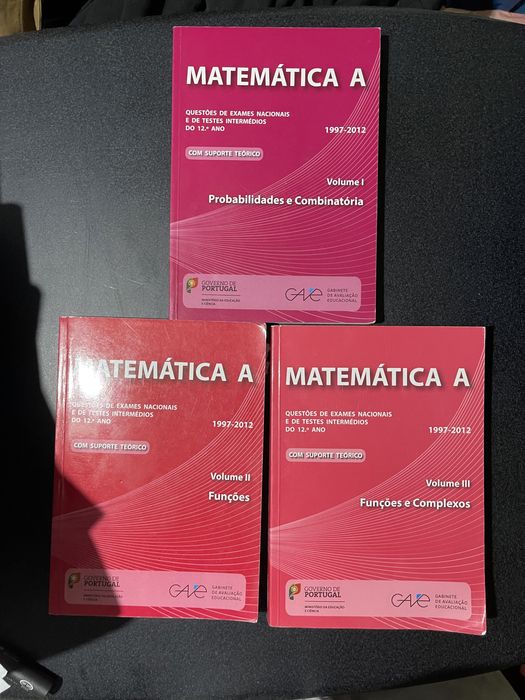 Livros exercícios exame Matemática 12 ano