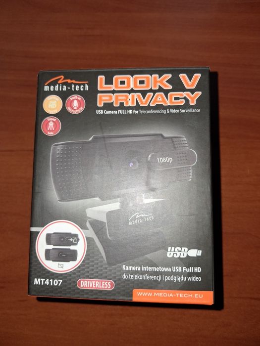 USB камера HD 1080 з мікрофоном відеокамера / веб-камера media tech look v privacy