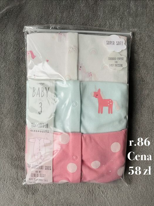 Pajacyki dla dziewczynki r.86