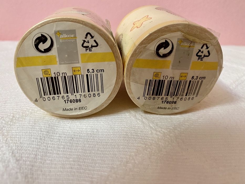 2 Rolos de Faixas Decorativas de Parede para quarto de bebe -  ursos