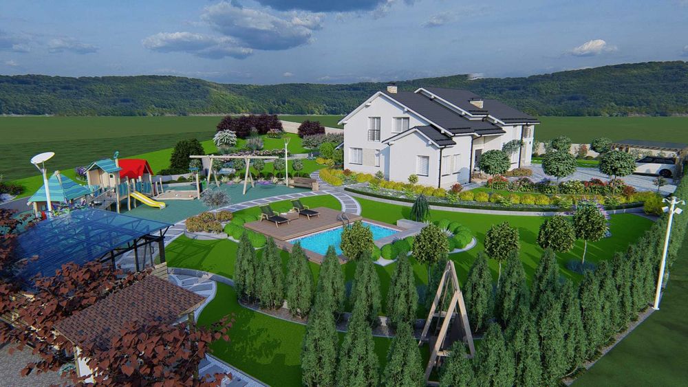 Ландшафтний дизайн та дизайн фасаду