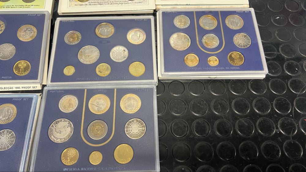 14 Series Moedas 1986->1999 escudos BNC e Proof