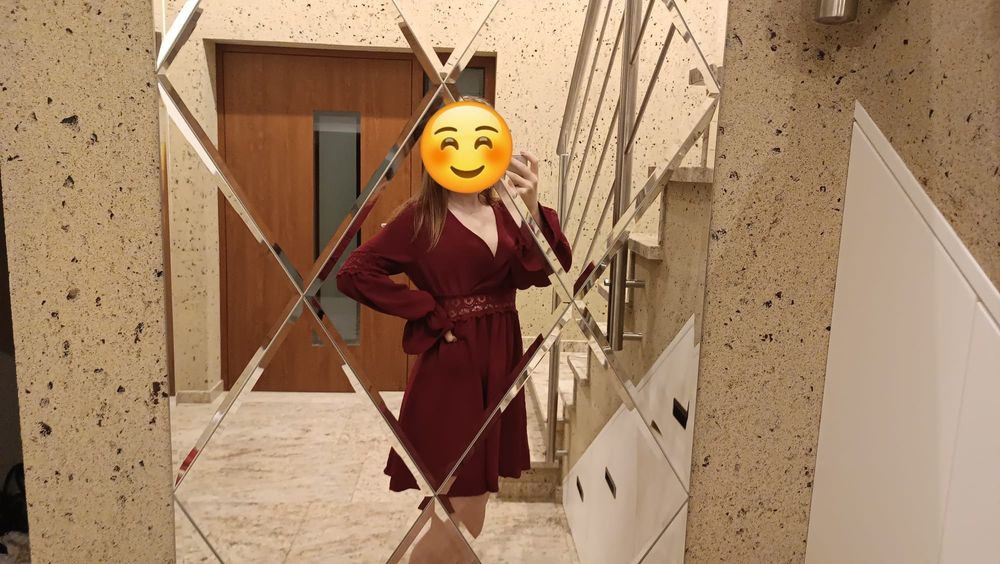 Sukienka bordowa rozmiar M