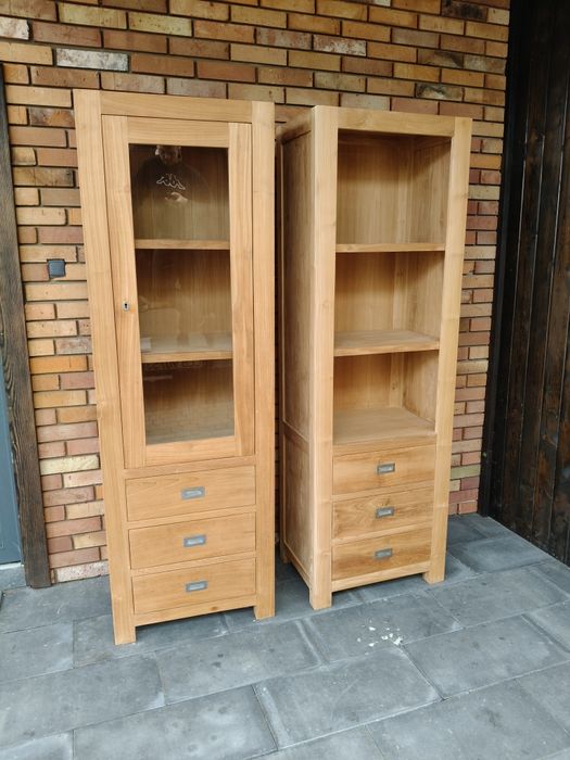 Witryna teakowa + biblioteka