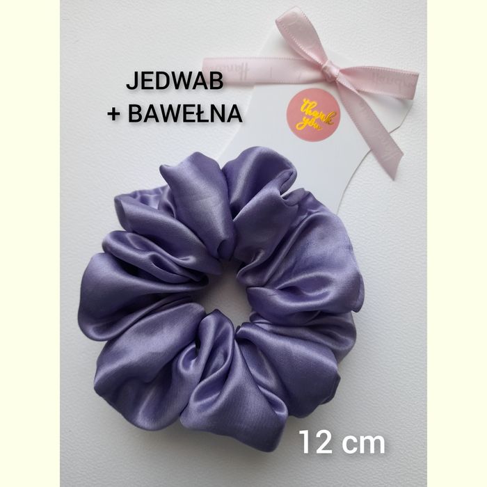 Lawendowa lila gumka duża do włosów