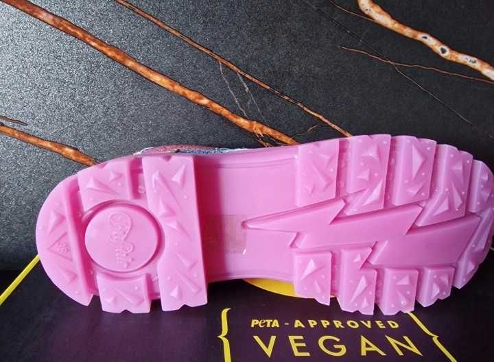 Botki buffalo brokatowe, tęczowe 38 trapery, workery, różowe NOWE